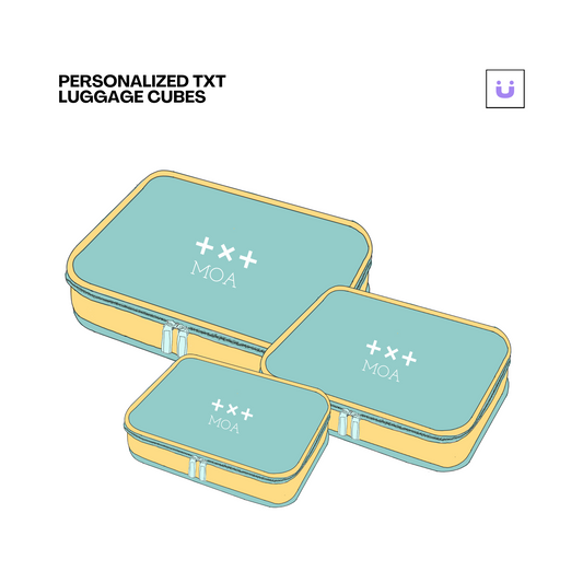 PERSONALIZED TXT LOGO LUGGAGE CUBE SET